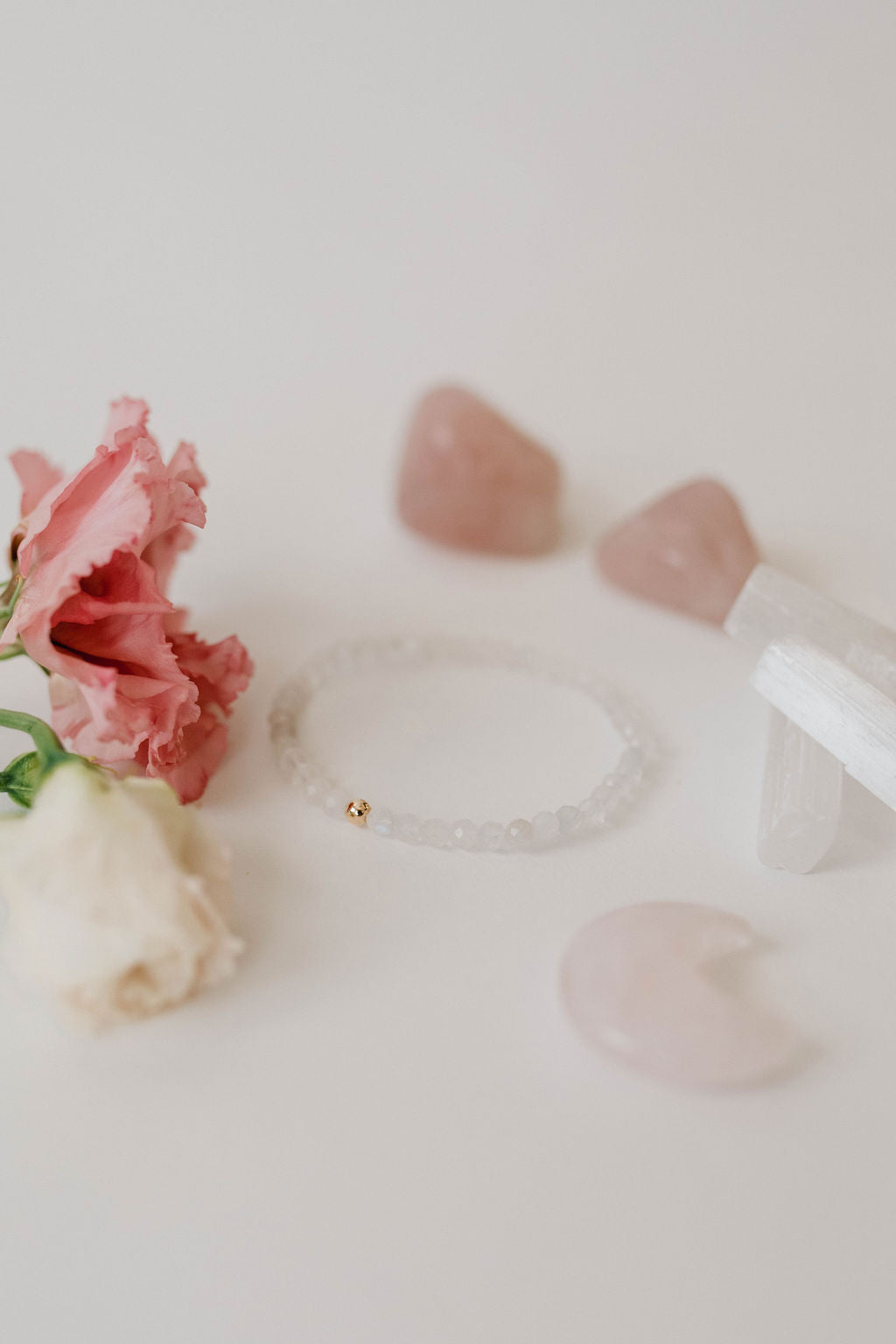 Rose Quartz Moon Crystal