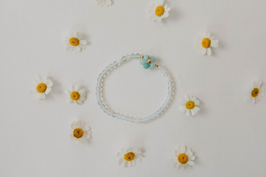 Amazonite Flower Bracelet