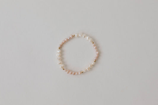 Fresh Water Pink & White Pearl Bracelet